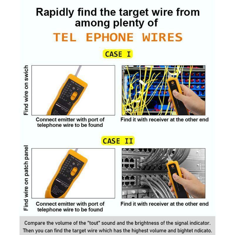 Lan Cable Tester Cat5 Cat6 RJ11 RJ45 Utp Stp Detector Line Locator Tracker Phone