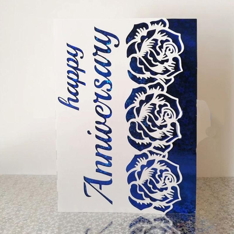 Hollow Rose Flower Edge Metal Cutting Dies Stencil DIY Scrapbook Album Template