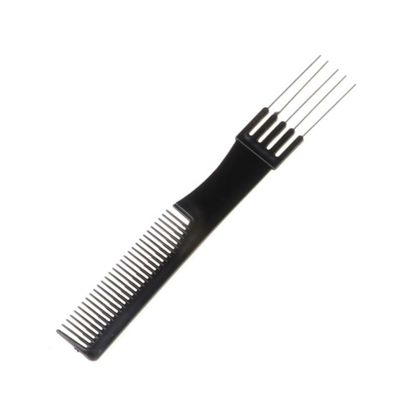 10Pcs Black Pro Salon Hair Styling Hairdressing Plastic Barbers Brush Combs Set