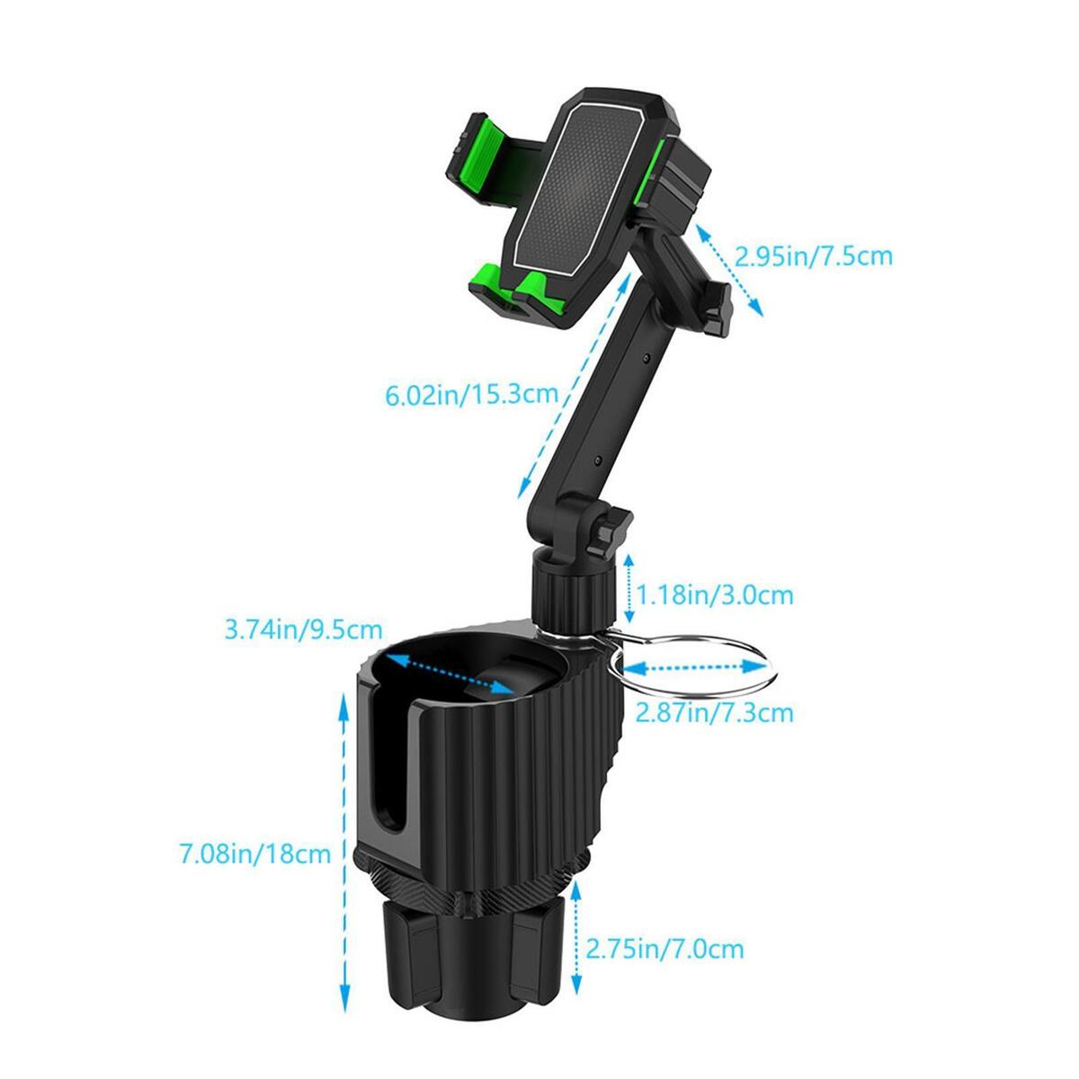 Phone Holder with Cup Holder Adjustable for Car Accessories Easy to Install