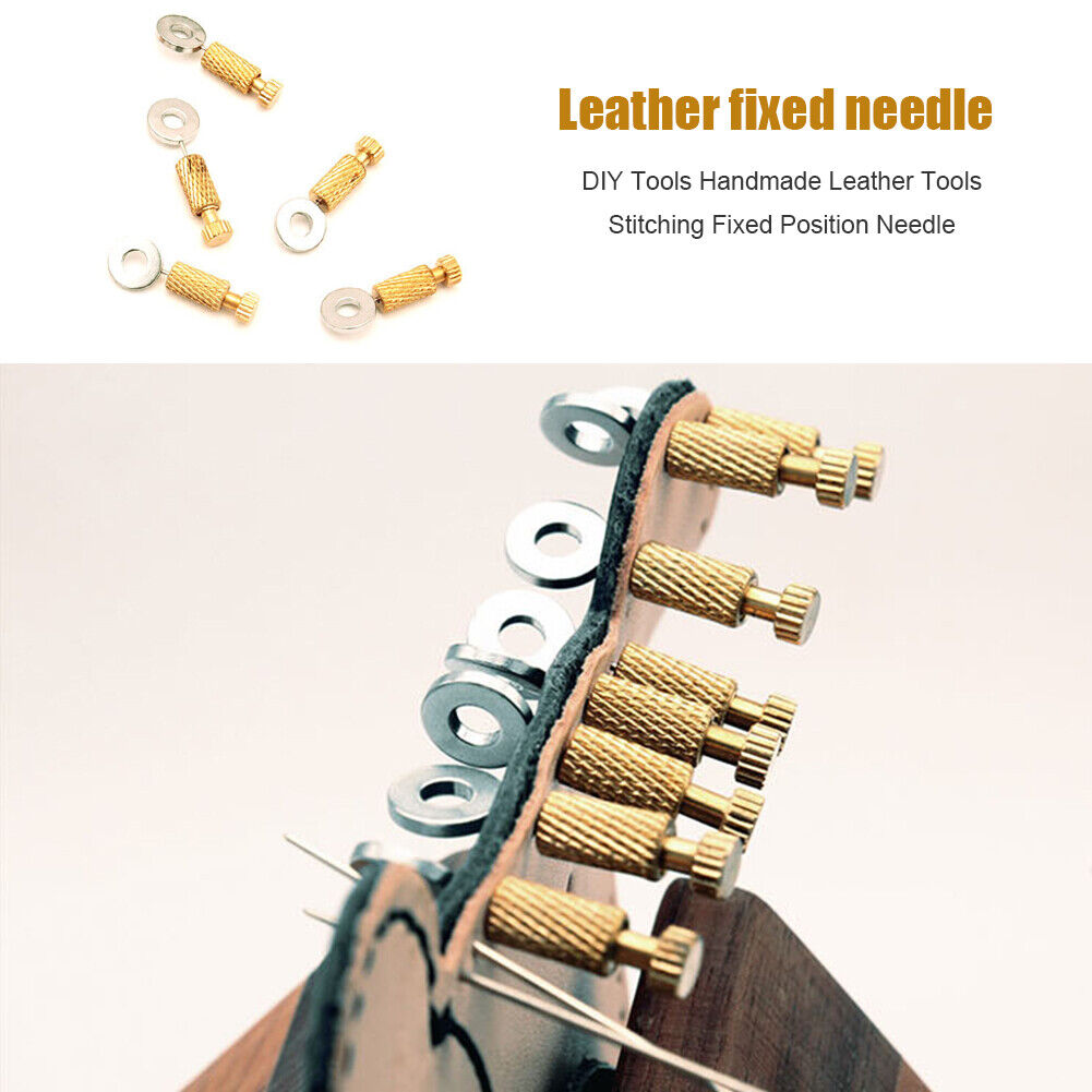 Leather Locking Suture Positioning Stitching Fixed Needle DIY Tool (B)