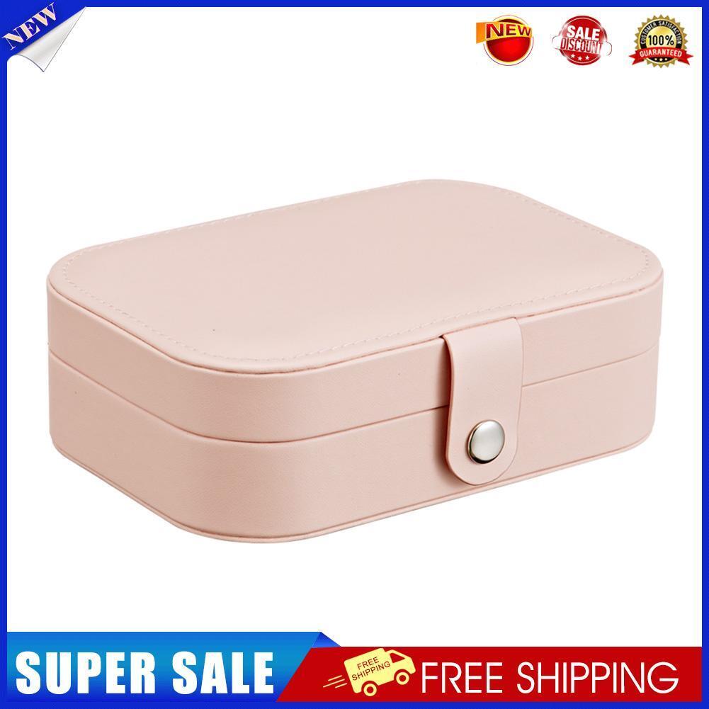 Korean Girls Earrings Plate Jewelry Box Ear Stud Ring Storage Box (Pink)