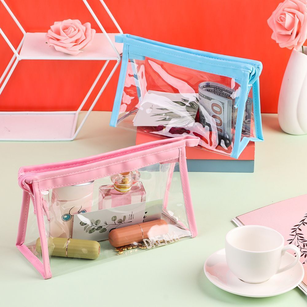 Zipper Handbags Organizer Cosmetic Storage Pencil Case Pen Bag Makeup Pouch