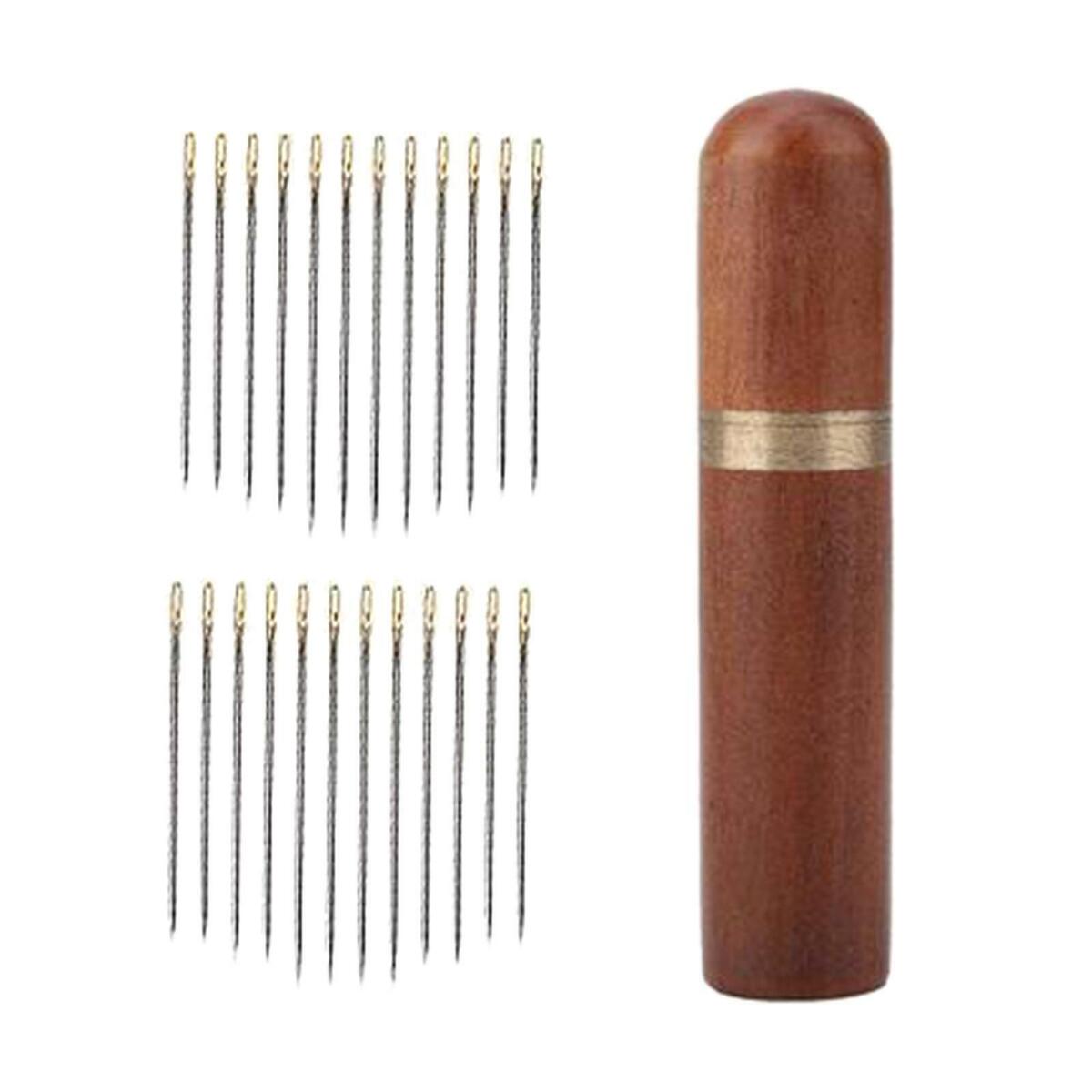 48Pcs Self- with Wooden Case Sewing Stitching Crafts Tools
