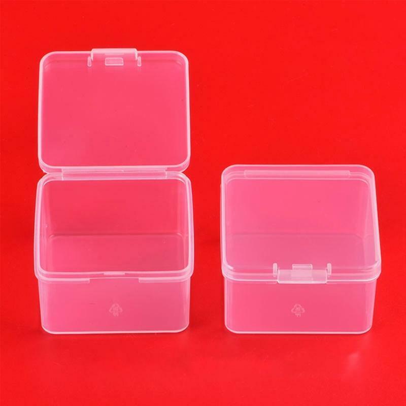Plastic Clear Box with Lid Square Clear Containers Box for Hardware Jewelry
