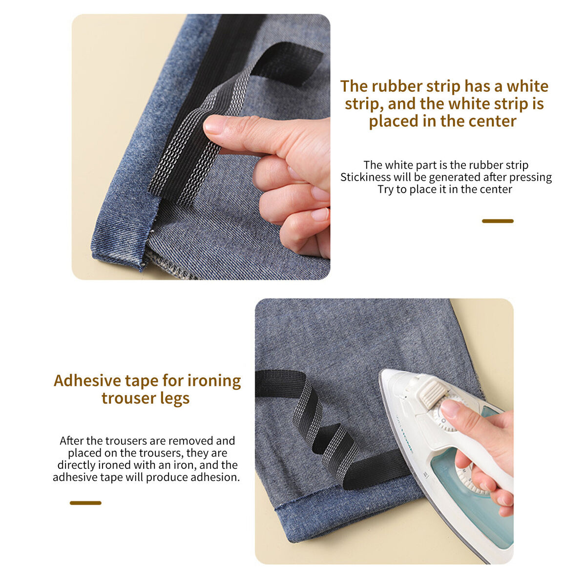 Hemming Tape for Pants Pants Edge Shorten Adhesive Pant Mouth Paste (5m)