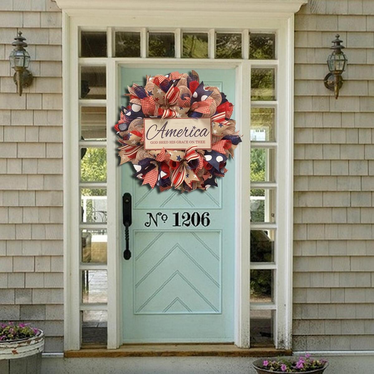 Independence Day Wreath Flower Garland for Front   Decoration