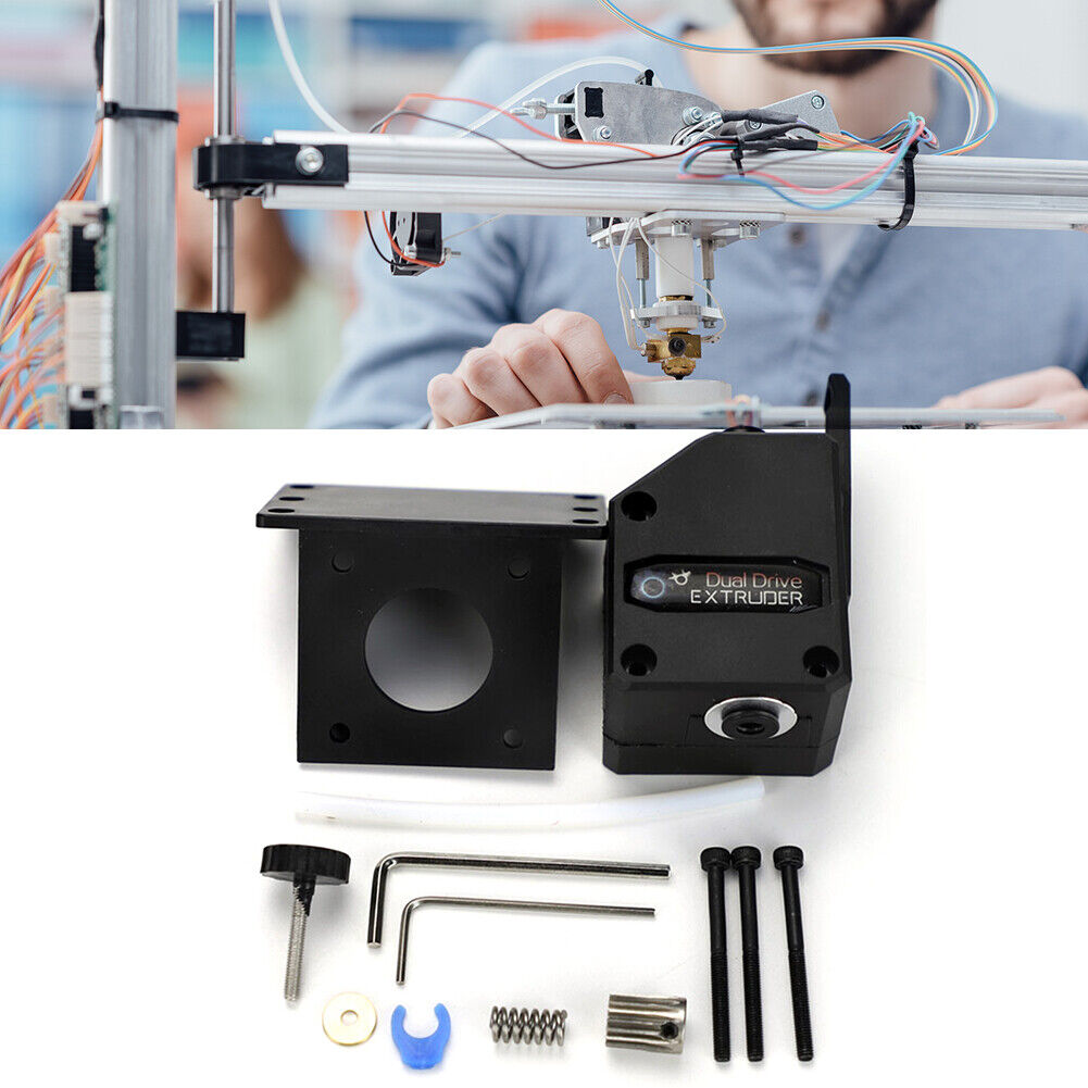 Extruder Bowden Cloned Dual Drive Upgrade for Creality Ender 3 Part (Black)