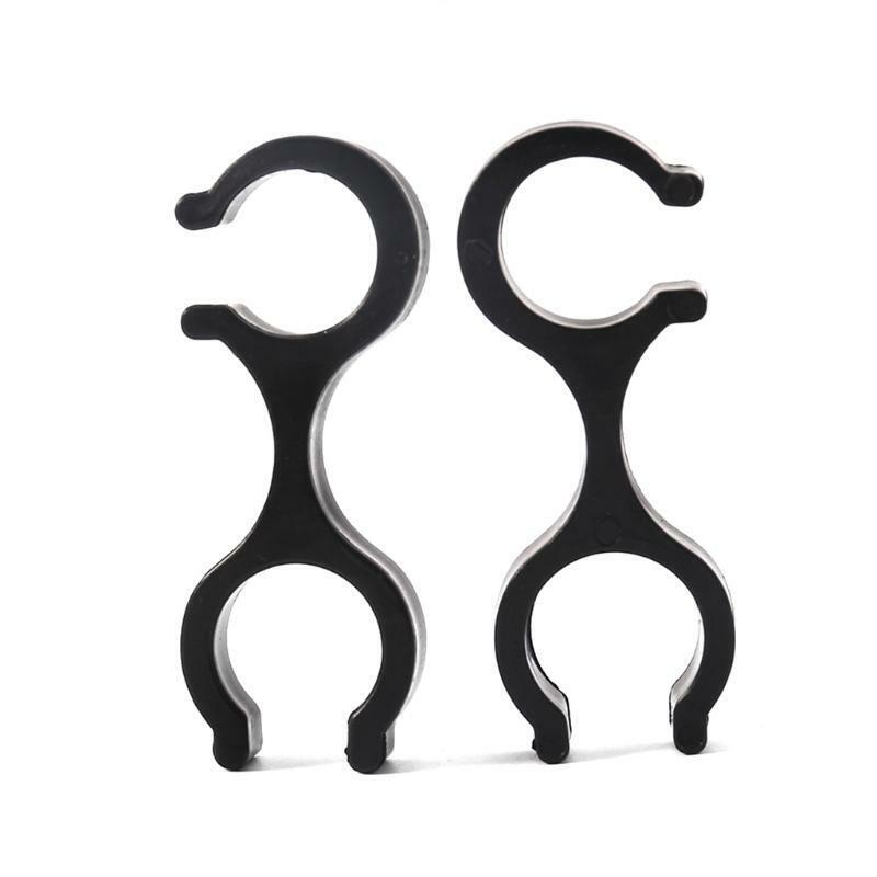 2pcs Walking Stick Buckle Trek Basket Rubber Tip Carbon Fiber Hike Poles Clasp