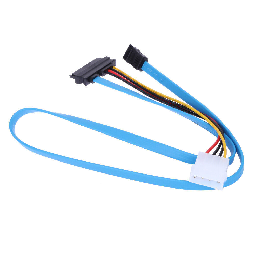 7 Pin SATA Serial ATA to SAS 29 Pin and 4 Pin Power Adapter Connector Cable