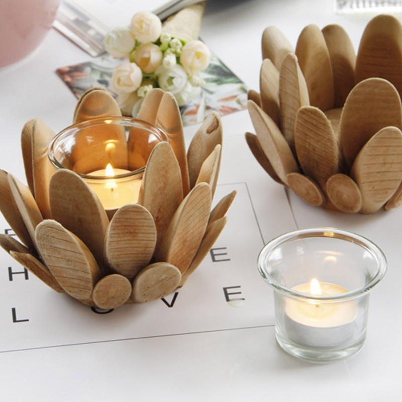 Lotus Flower Tea light Holder Table Decorations for Living Room Party Supplies