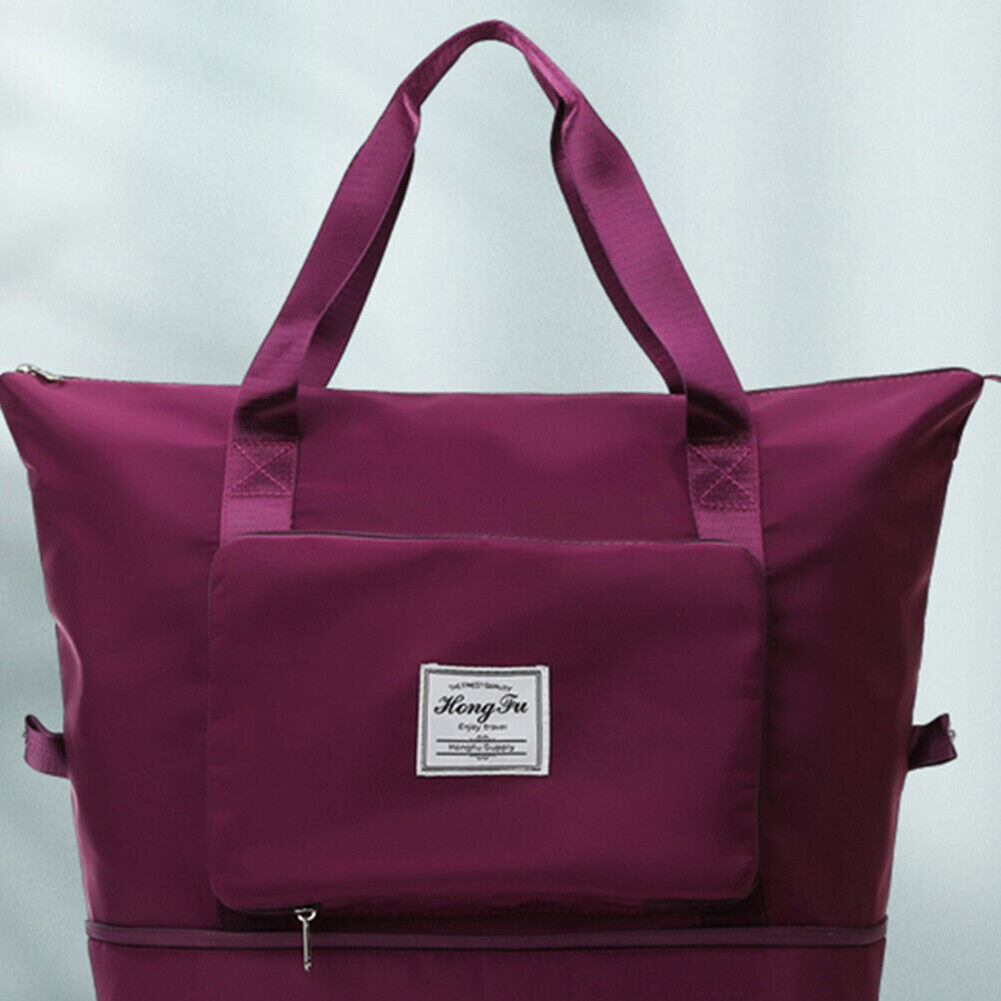 Women Shoulder Bags Large Capacity Foldable Women Oxford Cloth Bag (Purple)
