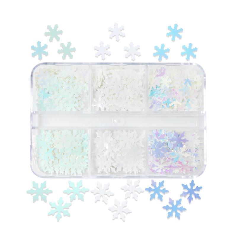 Manicure Decoration Supplies Snowflake Glitter Nail Sequins for Women Girl Gifts