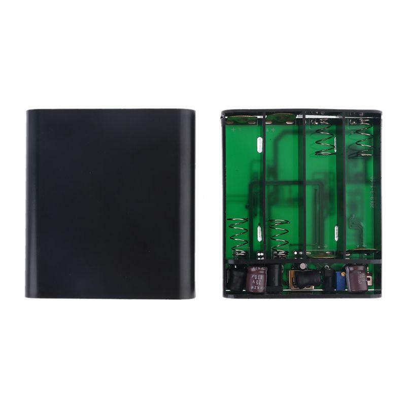 USB DC 8V-24V Output 4x 18650 Batteries DIY Power Bank for Cellphone Router LED