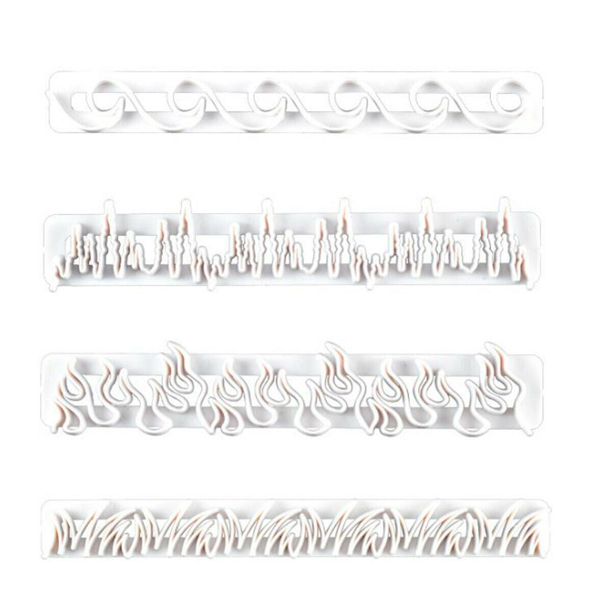 4Pcs/Set Plastic Cake Mould Fondant Cookie Cutter Mold DIY Baking Decor Tool