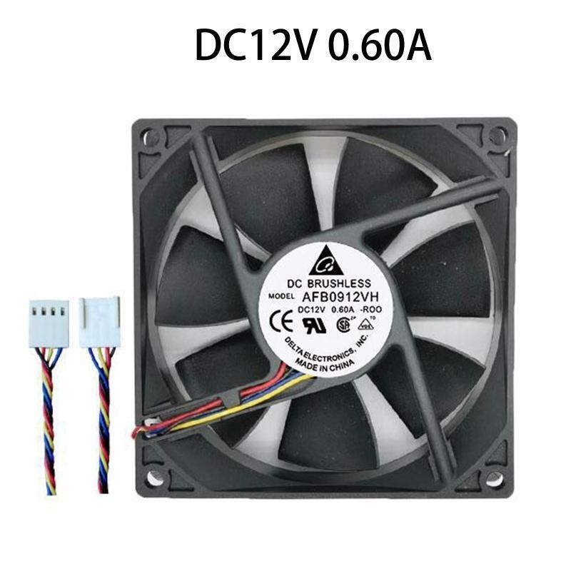 for Delta AFB0912VH DC12V 0.60A Cooling Fan 90x90x25mm 2 Ball Bearing 4000RPM