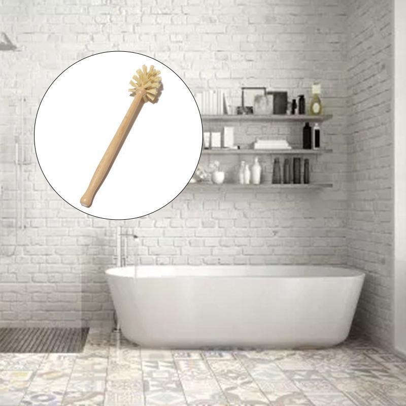 Bottle Brush 14in Extra Long German Beechwood Handle Glasses Mugs Toilet Brush