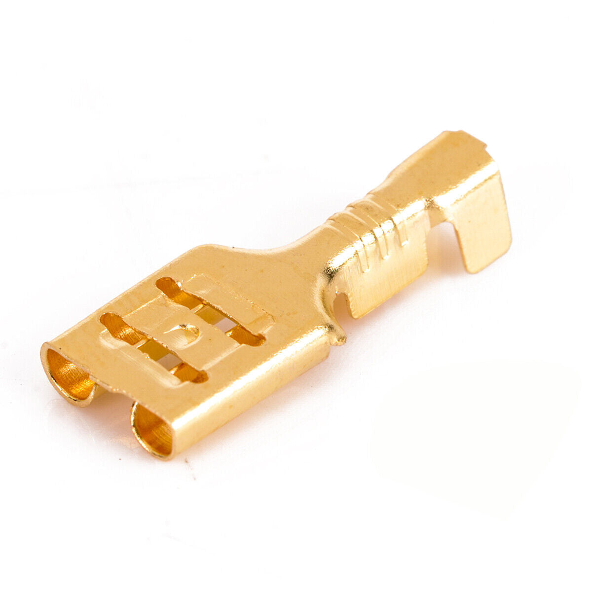100Pcs 4.8mm Coppers Female Spade Crimp Terminals 22-16AWG 0.5mm Thickness