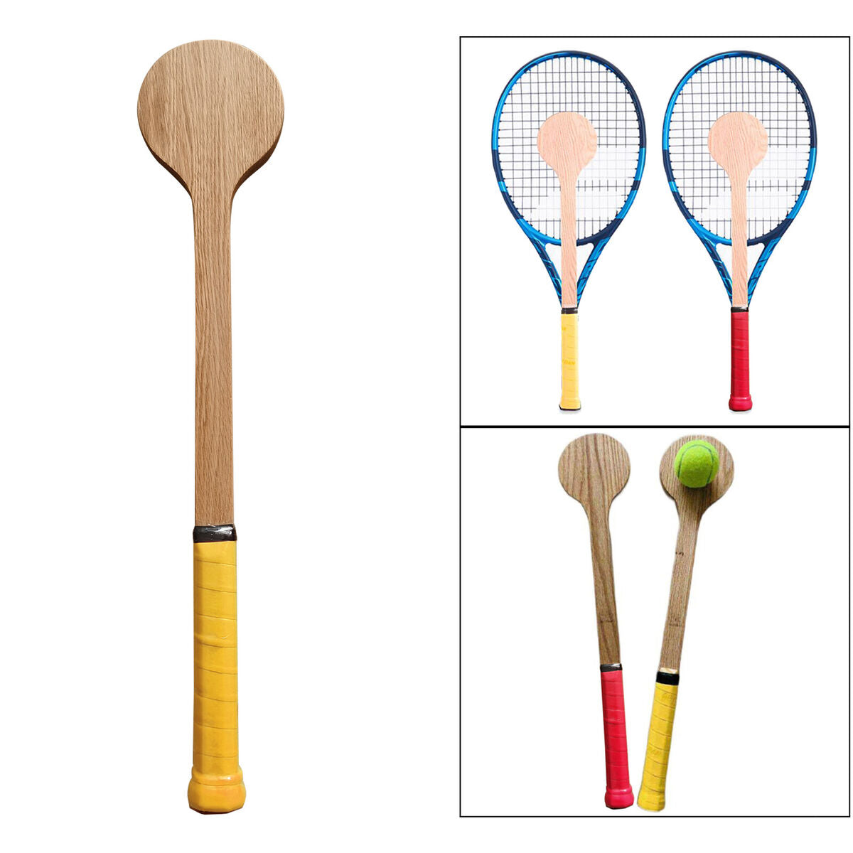 Tennis er Spoon Beginner Mid  Training Racket Gear Yellow