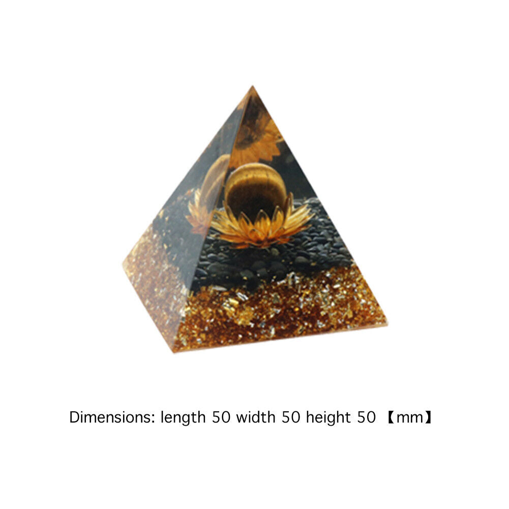 5cm Orgonite Pyramid Natural Crystal Stone Orgone Energy Healing Home Decor
