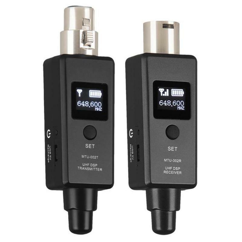 Wireless Microphone Adapter with Built in Rechargable Battery Free from Wiring