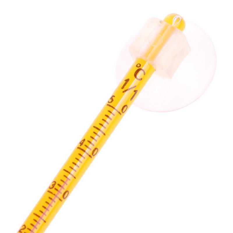Aquarium Glass Thermometer With Sucker Fish Tank Reptile Box Accessory Supplies