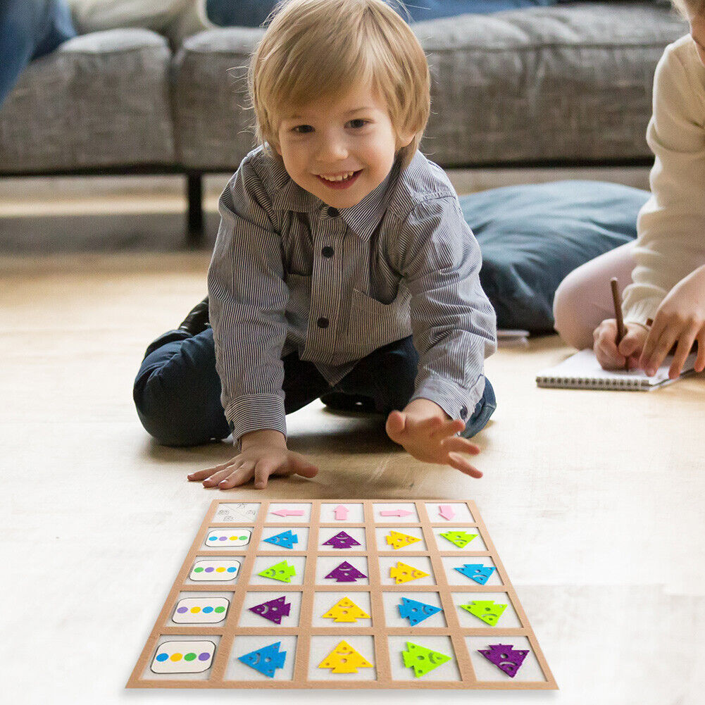 Educational Fish Direction Arrow Match Board Children Color Sensory Puzzle