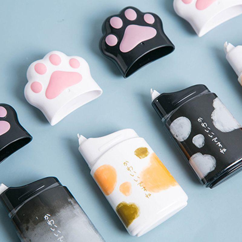 Cute Cat Paw Footprint Correction Tape Stationery Corrector Student Altered Tape