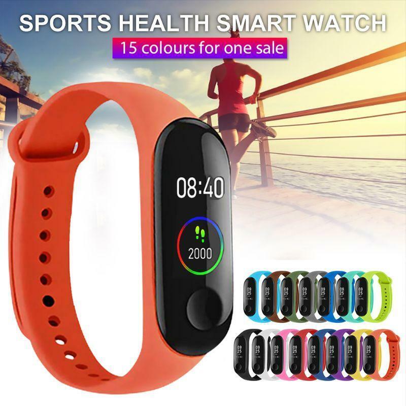 15pcs Silicone Watchband Replacement Bracelet for Xiao mi Mi Smart Band 4 3