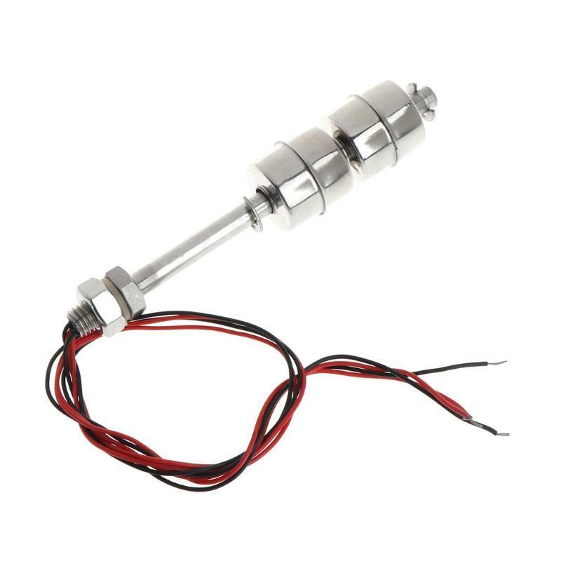 220V 10W 100mm Float Switch Auto Tank liquid Water Level Sensor Stainless Steel