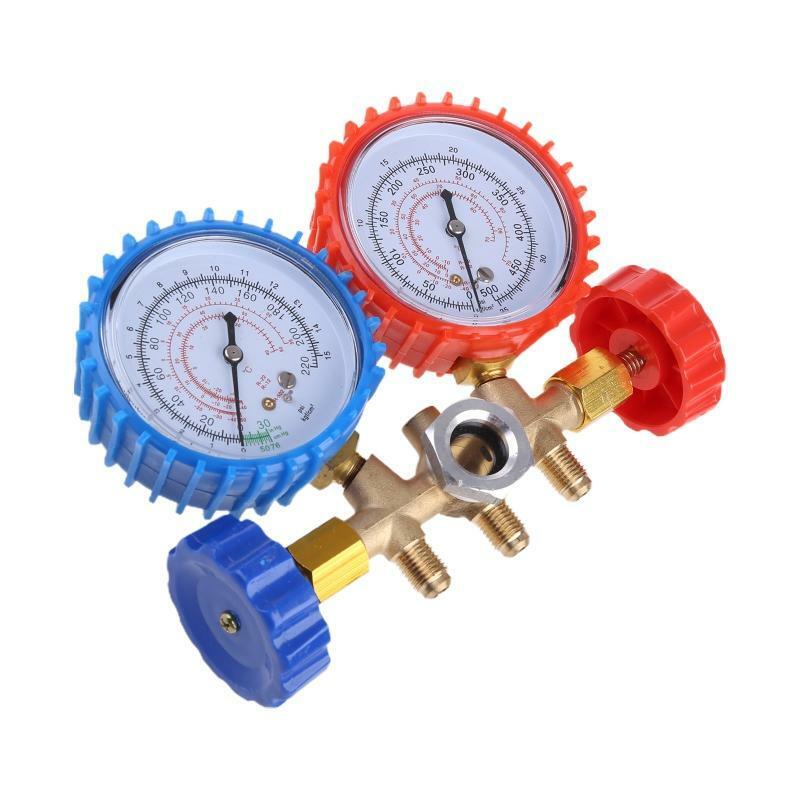 AC Diagnostic Manifold Freon Gauge Hose Set Charging R134A R12 R22 R502 Refriger
