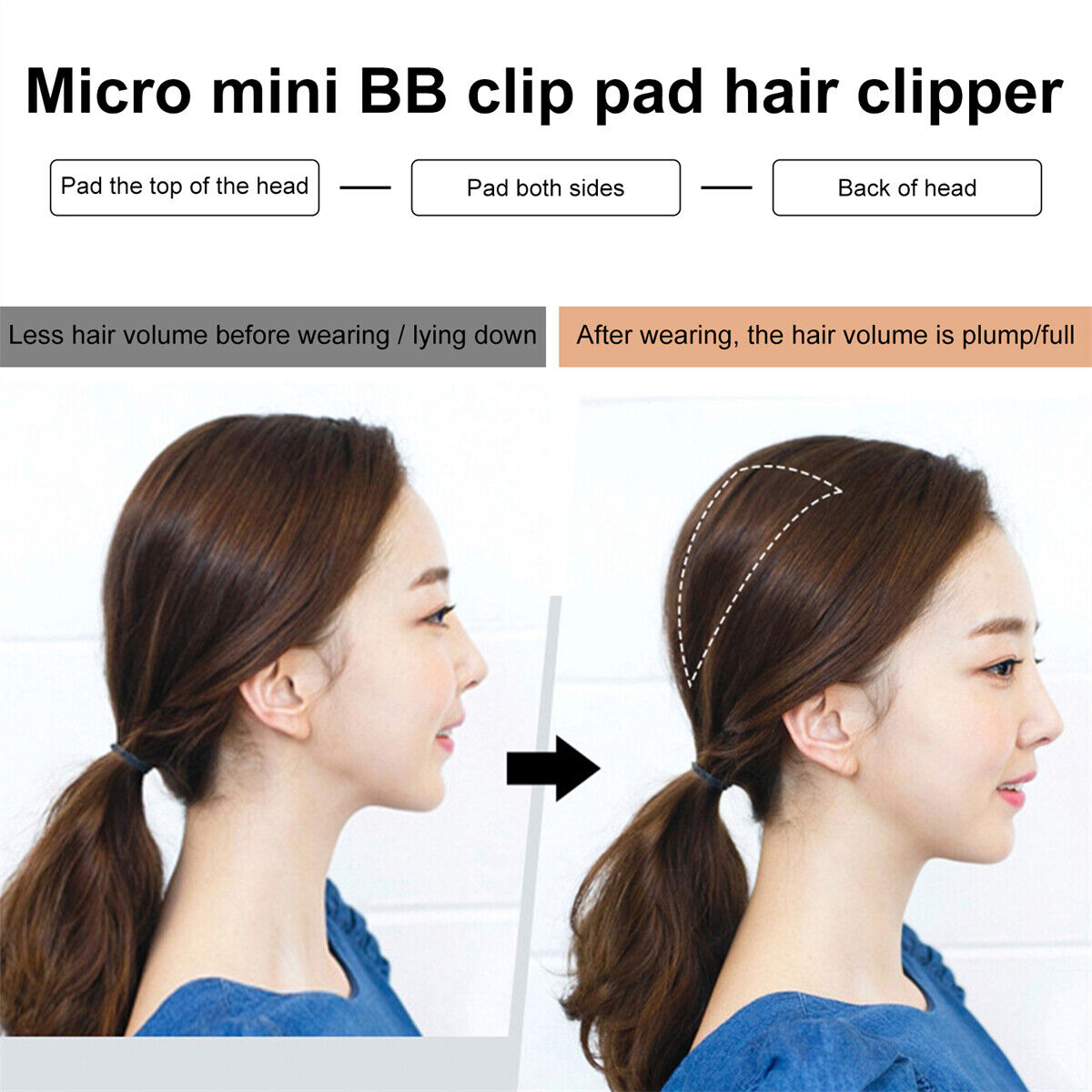 2Pcs DIY Hair Fluffy Sponge Princess Head Secret Updo Tuck Pad Beehive Accessory