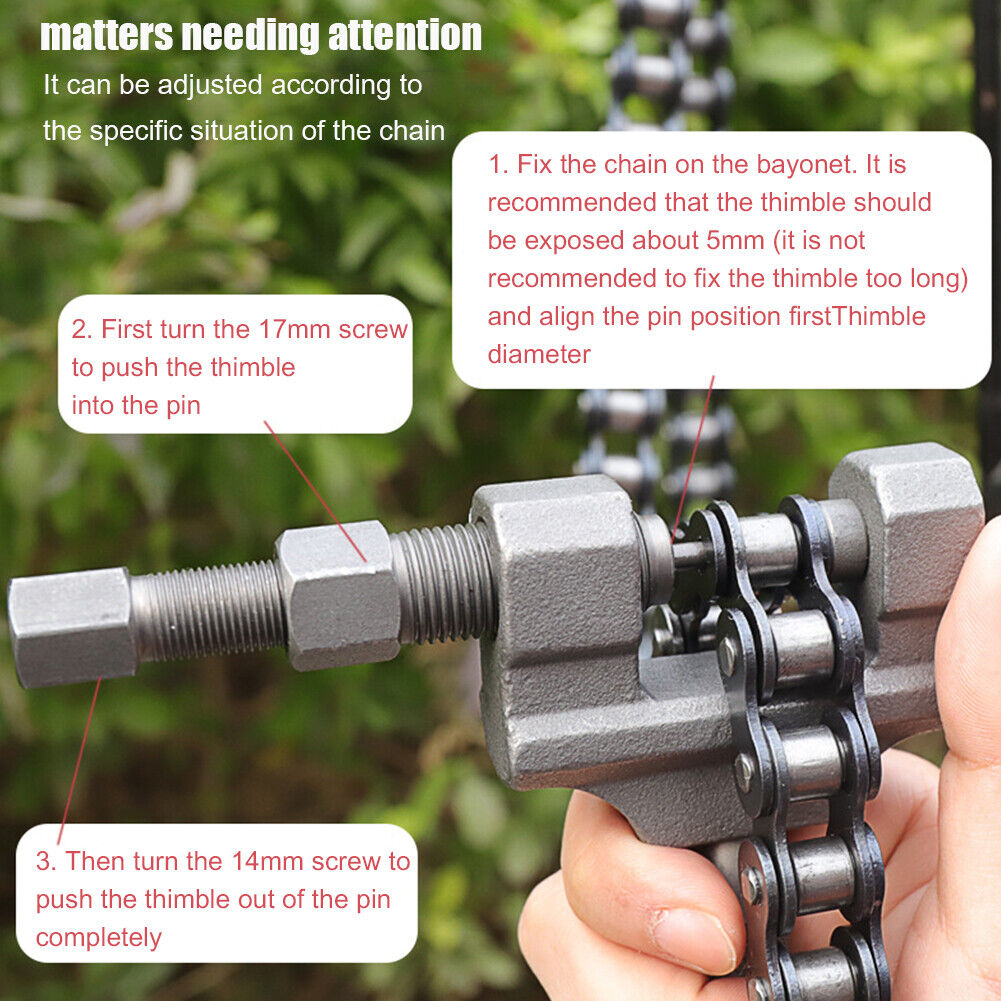 Motorcycle Chain Breaker Link Removal Splitter Chain Cutter Riveting Tool