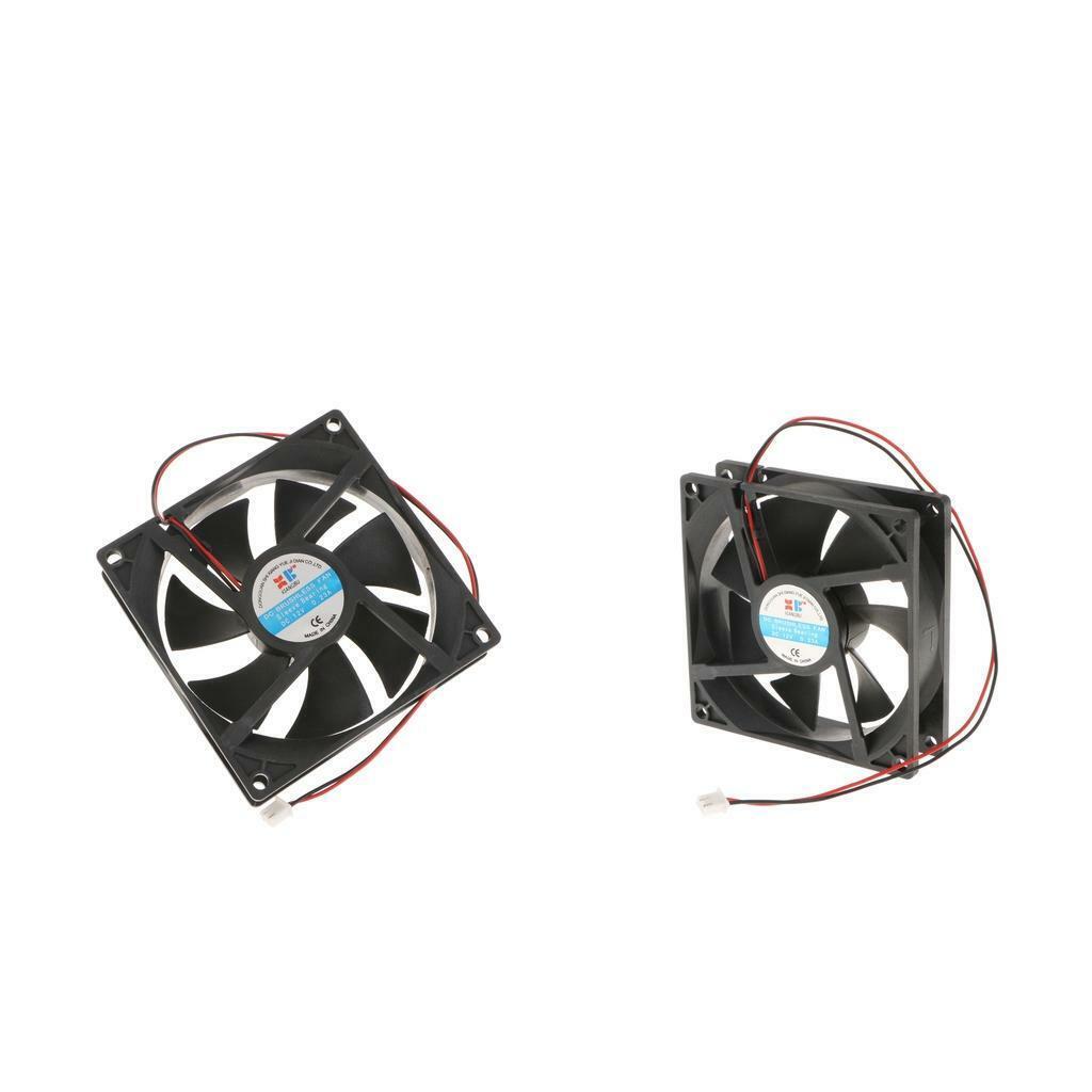 2Pieces 92mm  12V  CPU Computer Cooling   cable 2Pin