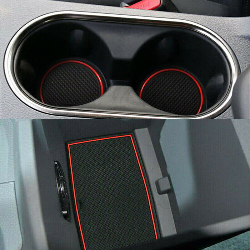 19Pcs Interior Door Slot Rubber Cup Holder Mat Fit For Ford Ranger 2012-2021