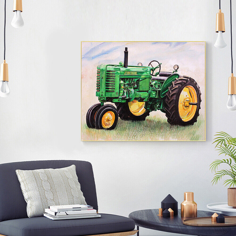 Tractor Frameless DIY Oil Paint by Numbers Kit Picture Coloring Canvas Art