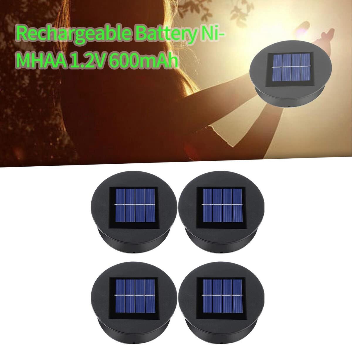 4Pcs Solar Lantern Top Battery Light Bulb Replacement for Lawn