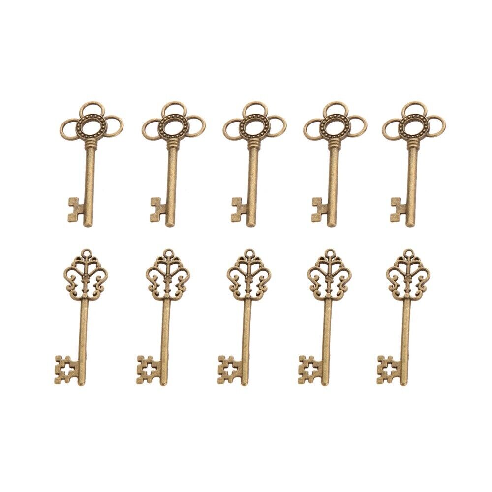 Novelty Skeleton Key Charms Gift Jewelry Findings Wedding Favors Pendant 10pcs