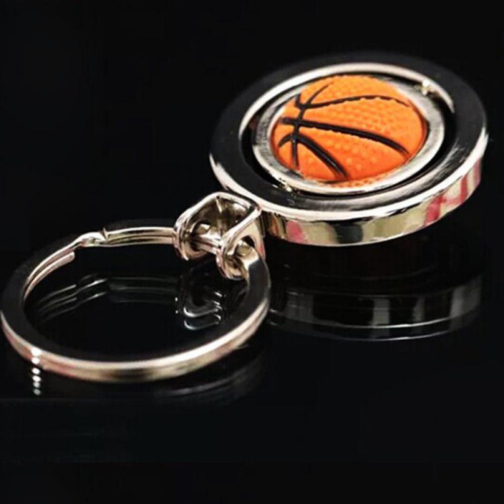 Hot Sell Sports Lovely Rotating Keychain Basketball Keyring KeyFob