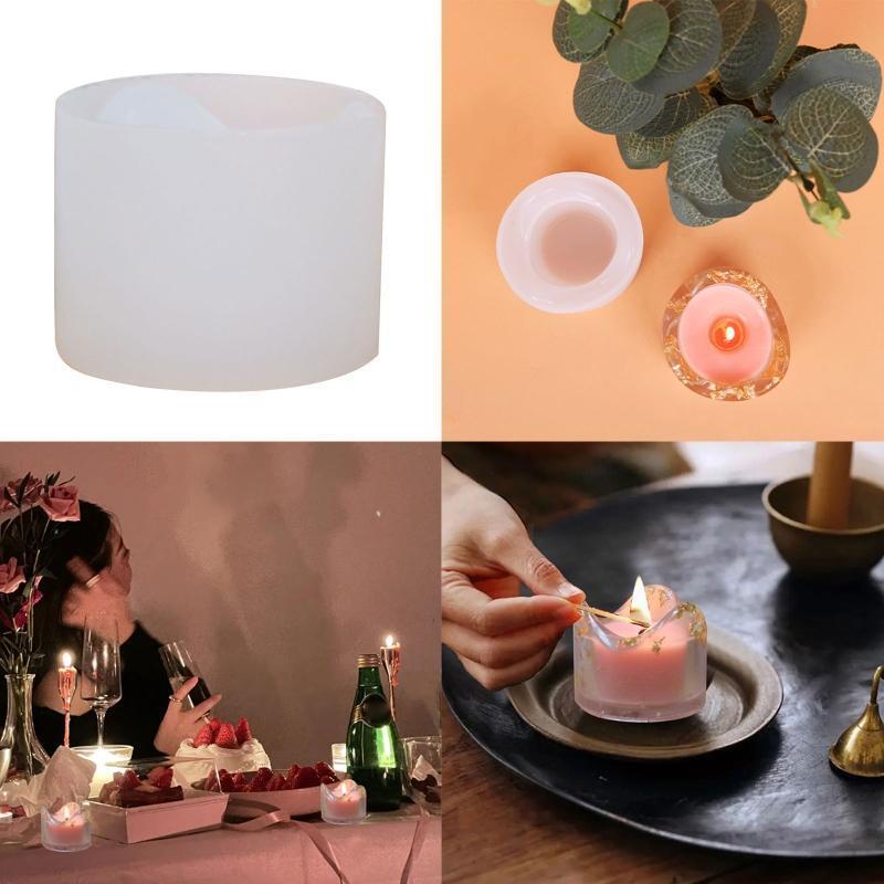 Handmade Cylindrical Candle Holder Mold for Tea Wax Cup for Blessing Ceremony