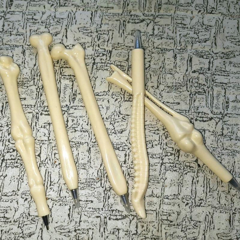 Creative Bone-shaped Ballpoint Pen Mini Pen Cap for Hospital Women Men 5PCS