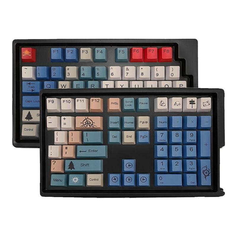 108Keys/set PBT 5 Sides Dye Sublimation OEM Key Caps Light-proof for MX Switch