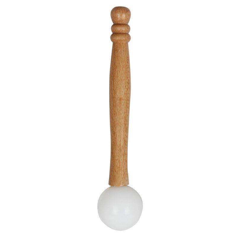 Rubber Mallet Stick Beater for Crystal Singing Bowl Wooden Handle Professional