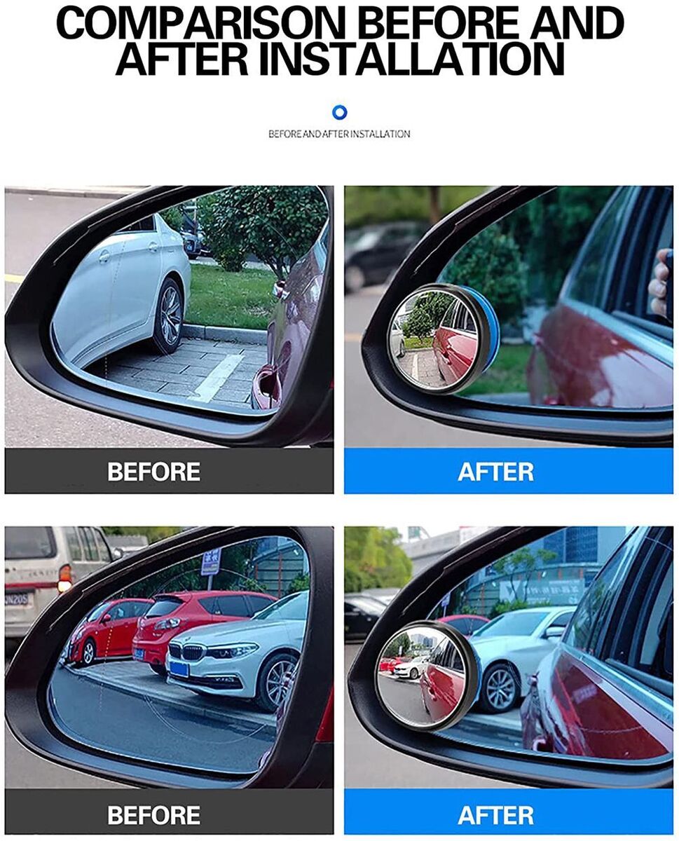 Spot Mirror 360-degree Wide Angle Car Rearview Auxiliary Adjustable Rotation