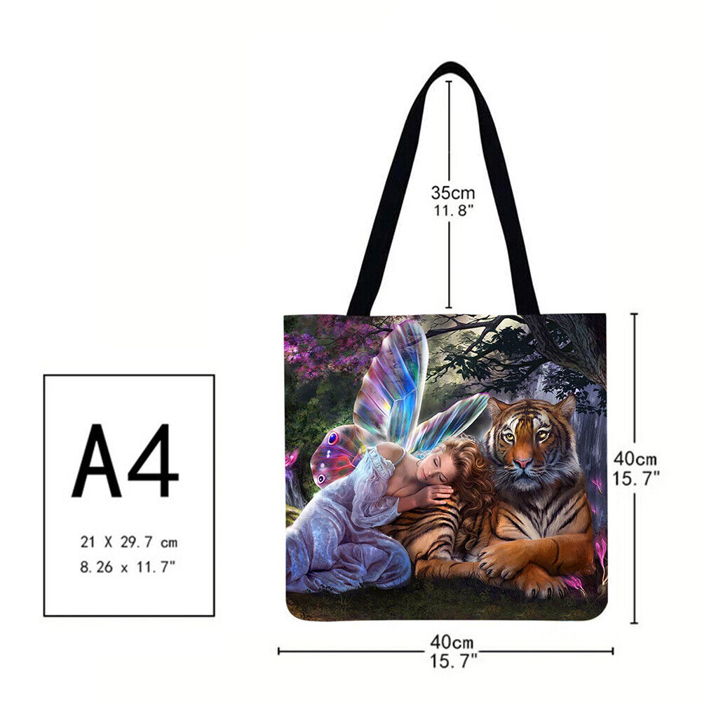 Beauty and beast Printed Shoulder Shopping Bag Casual Large Tote Handbag