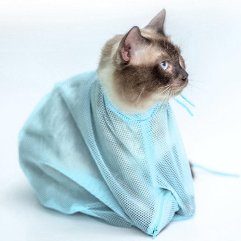 Portable Breathable Cat Grooming Restraint Bag Pet Durable Bath Washing Shower