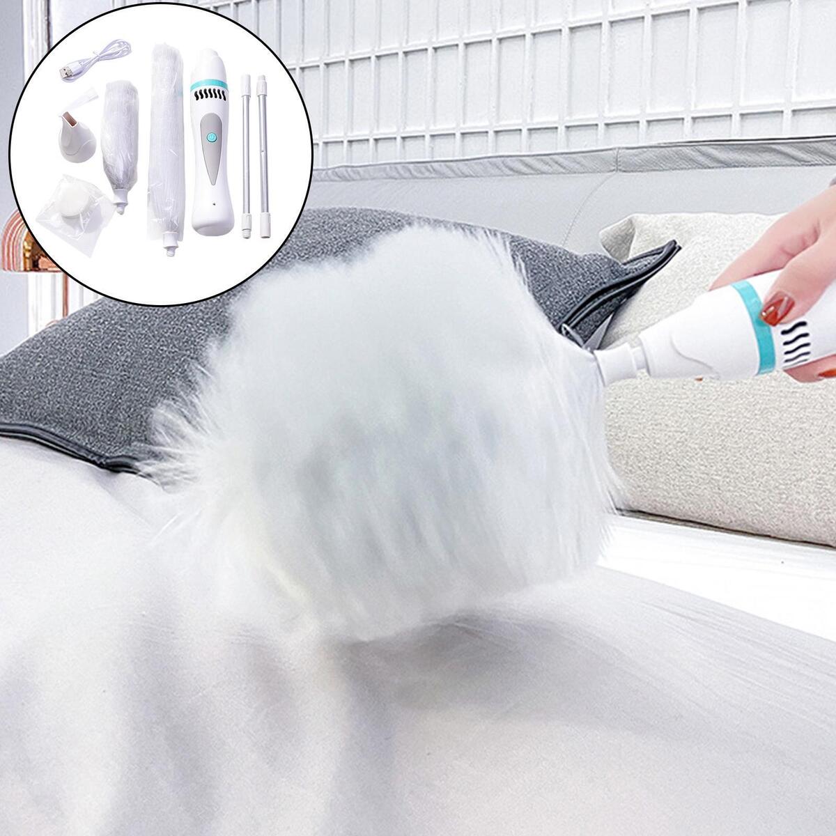 Vacuum Type Electric Feather Duster Cleaning Tool for Household Furniture