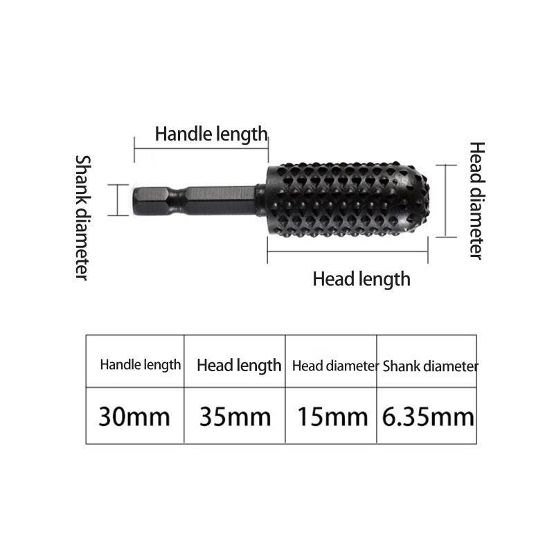 7 Pcs Rotary Cutting Burr Set with 1/4 Inch Shank Carpentry Filing Tool