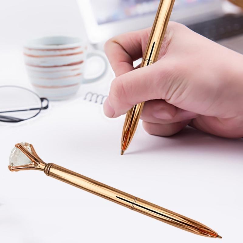 Fancy Big Diamond Ballpoint Pen Refillable Metal Ballpoint Pen Gift for Teacher