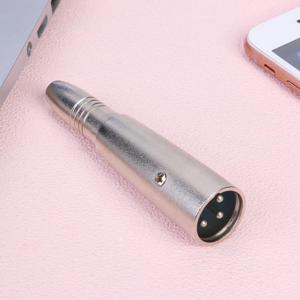 XLR 3Pin Male to 6.35mm Female Stereo Jack Audio Adapter Connector Tip Plug